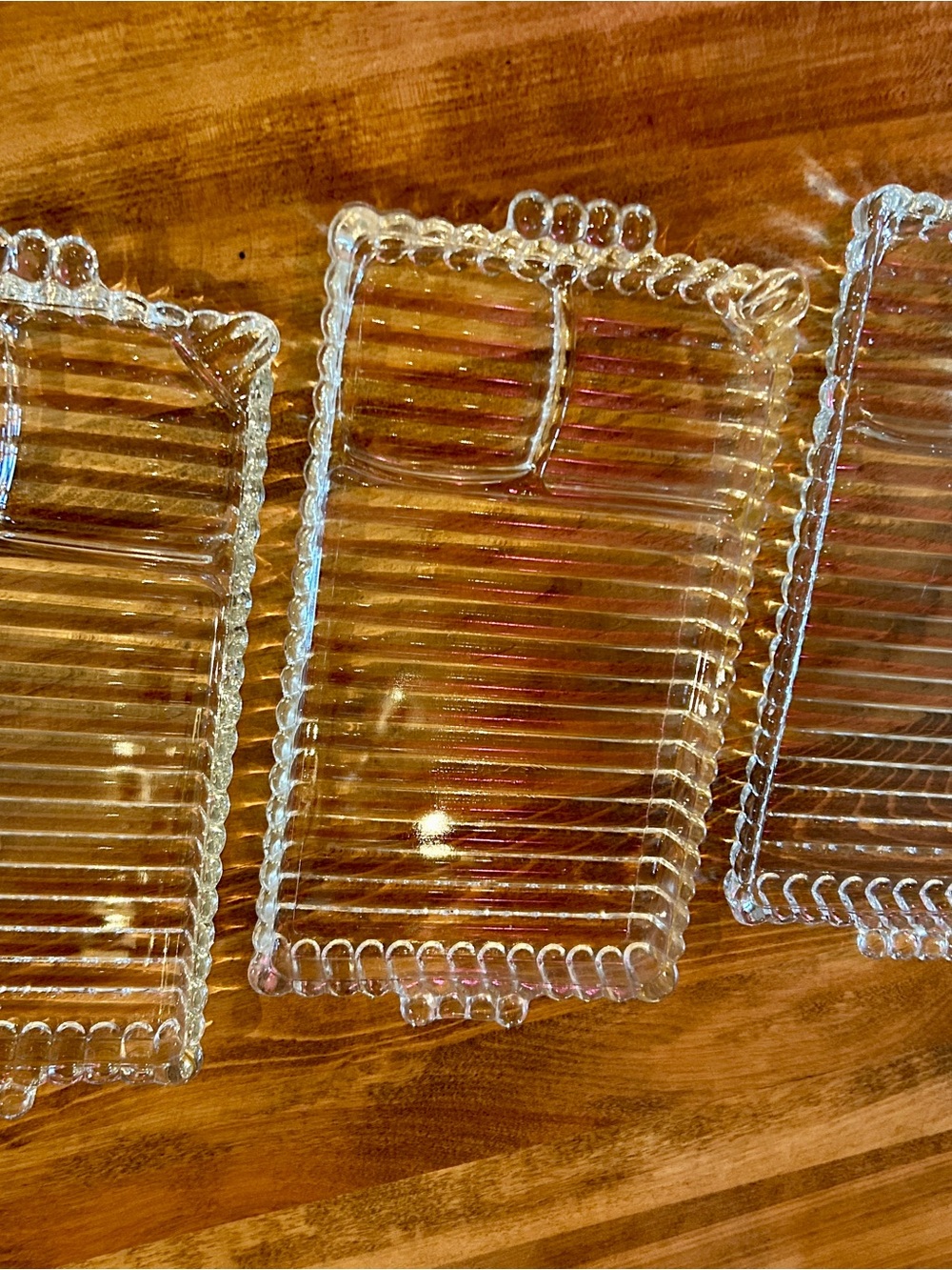 Vintage Hazel-Atlas Sip Snack & Smoke Trays | Set of 3
